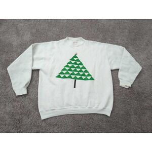 Vintage Absolutely Active Pullover Mens XL‎ Christmas Tree Holiday Made in USA